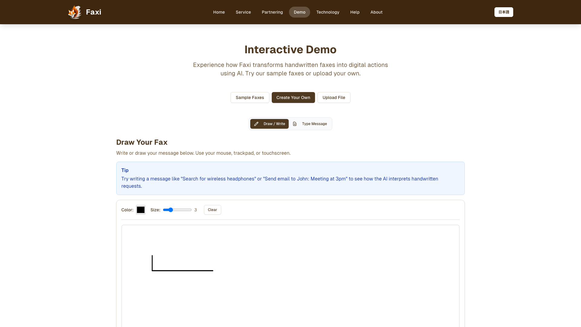 Custom Fax Canvas with Drawing